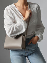 Cross Body Tas Smooth Leder Lancaster Grijs smooth 437-02-vue-porte